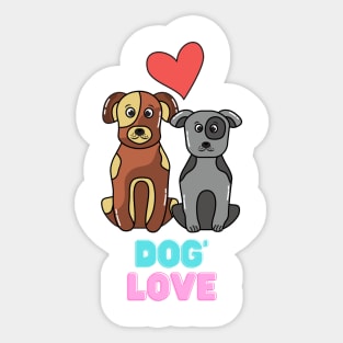 Love dogs my family Sticker
